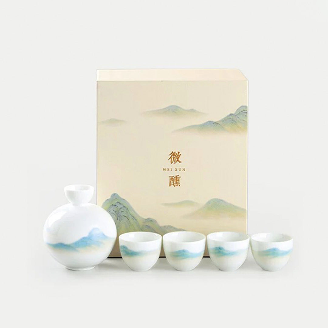 Handmade ceramic Mini Japanese sake set | Gift for man - Teaware Space