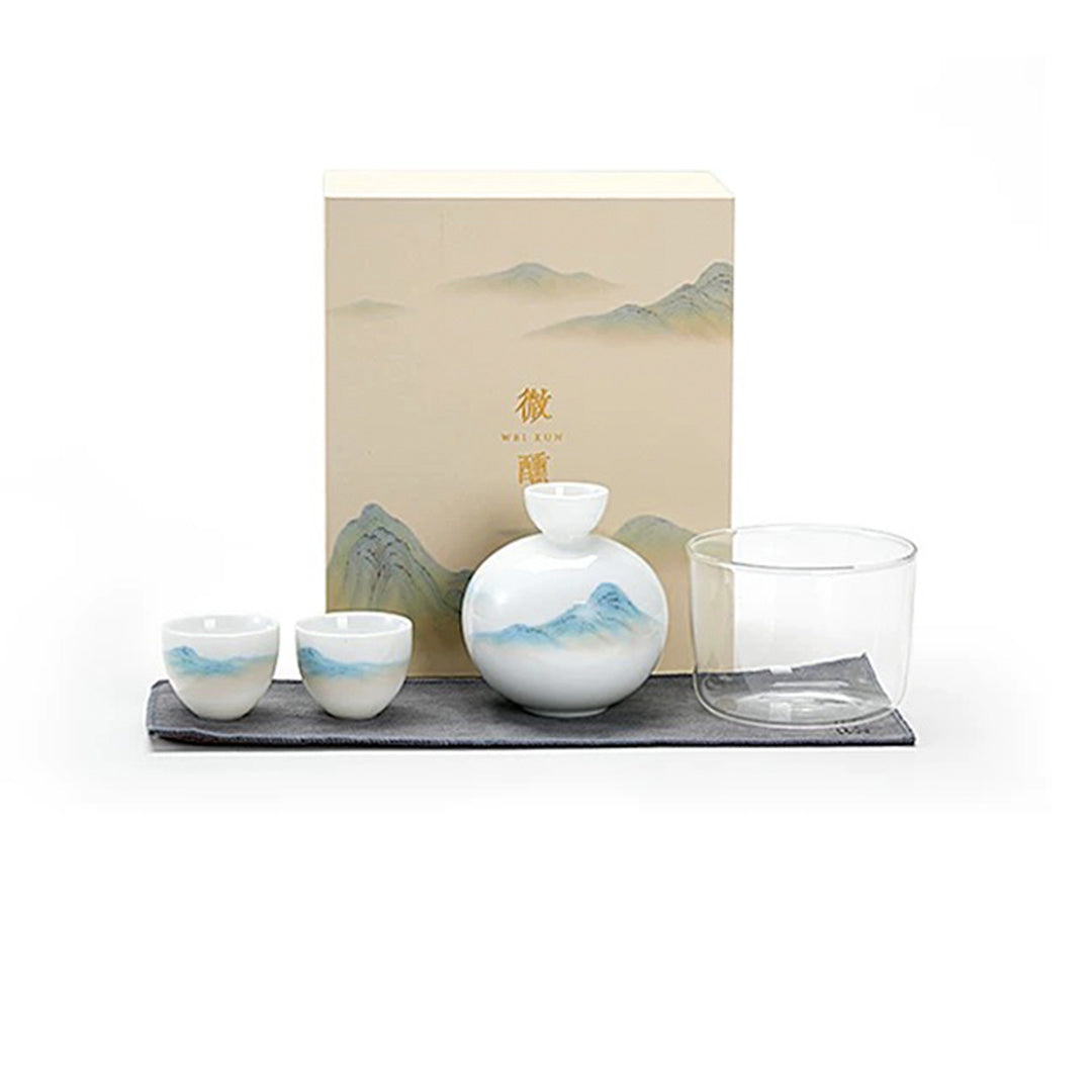 Handmade ceramic Mini Japanese sake set | Gift for man