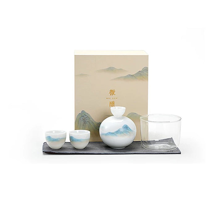 Handmade ceramic Mini Japanese sake set | Gift for man