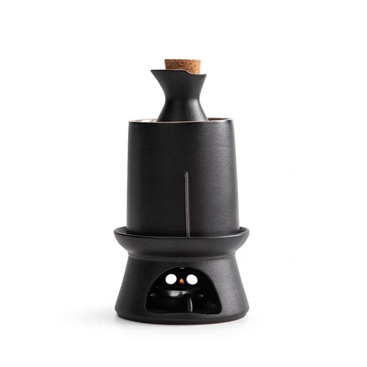 Lucky Cloud - Vintage black sake warmer set