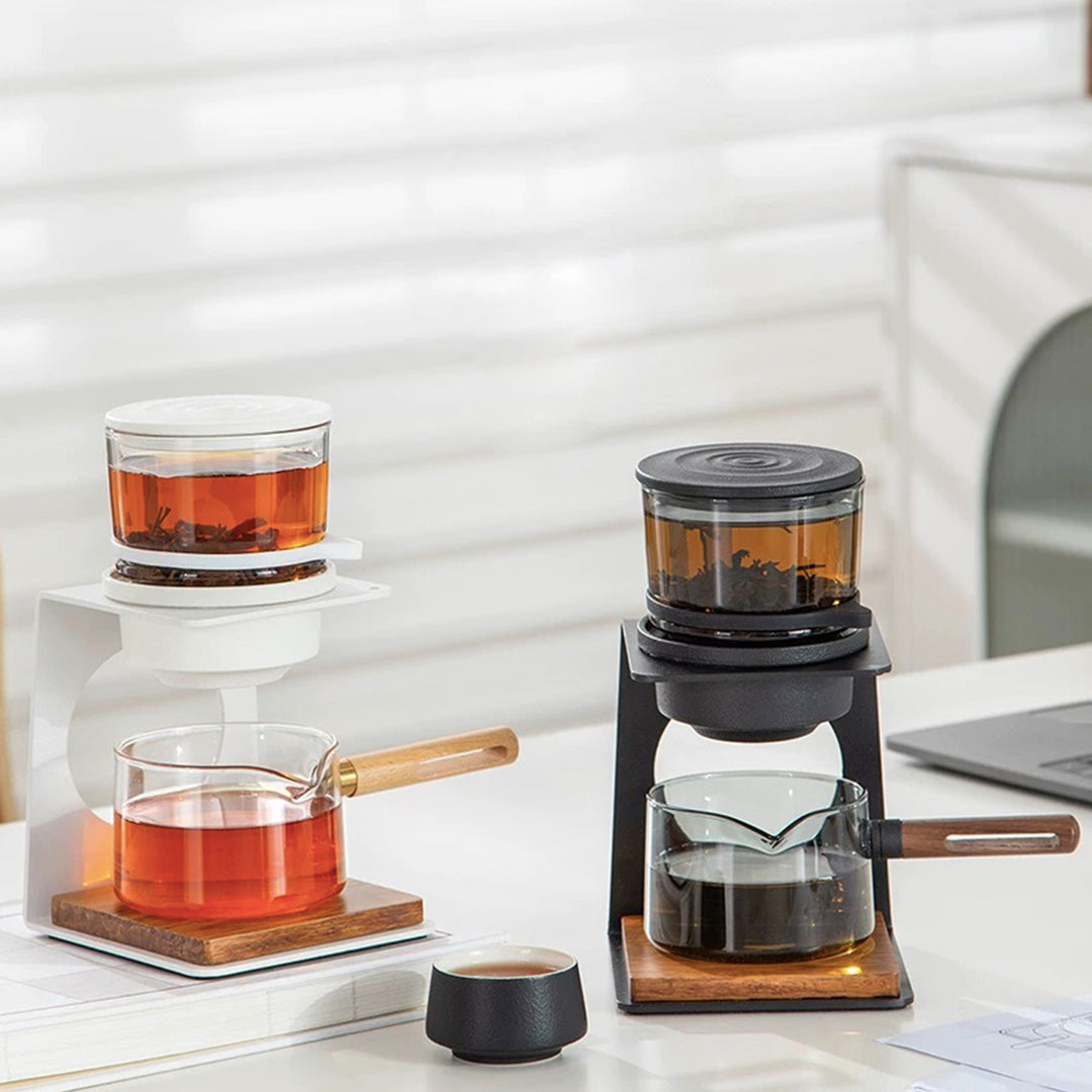 Semi automatic glass tea set | coffee & tea maker set | luxury tea gift set