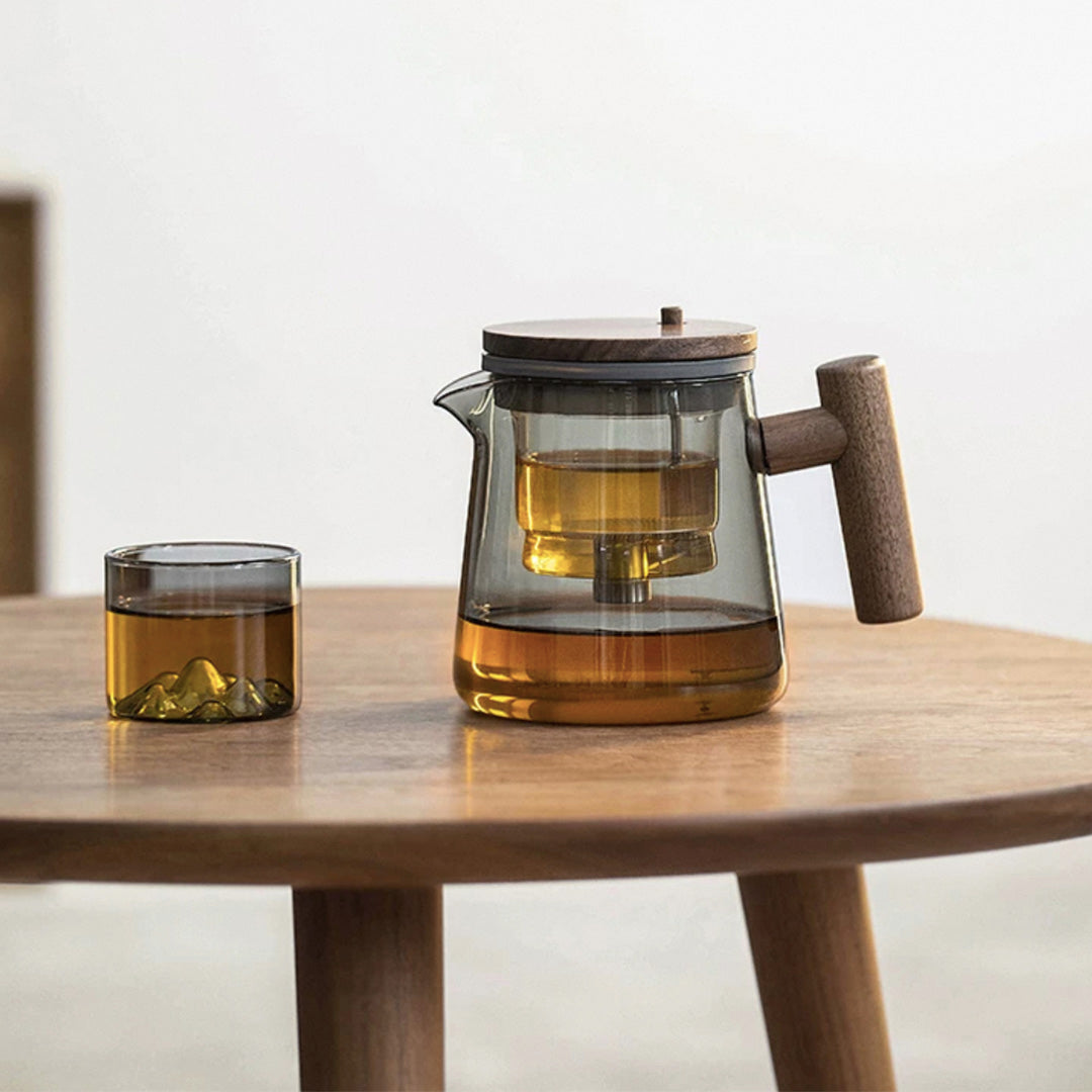 Multi-options Boho 23.7oz semi automatic glass teapot | tea gift set - Teaware Space