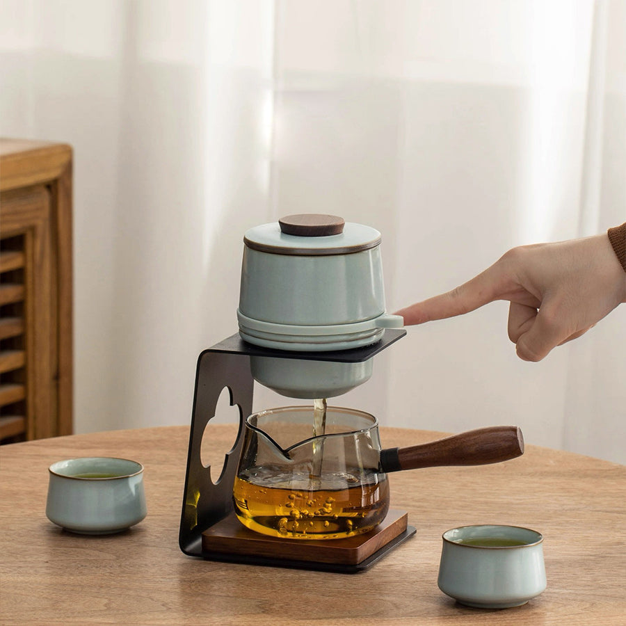 Strolling Clouds  - Semi-automatic glass and ruyao tea and coffee maker - Teaware Space