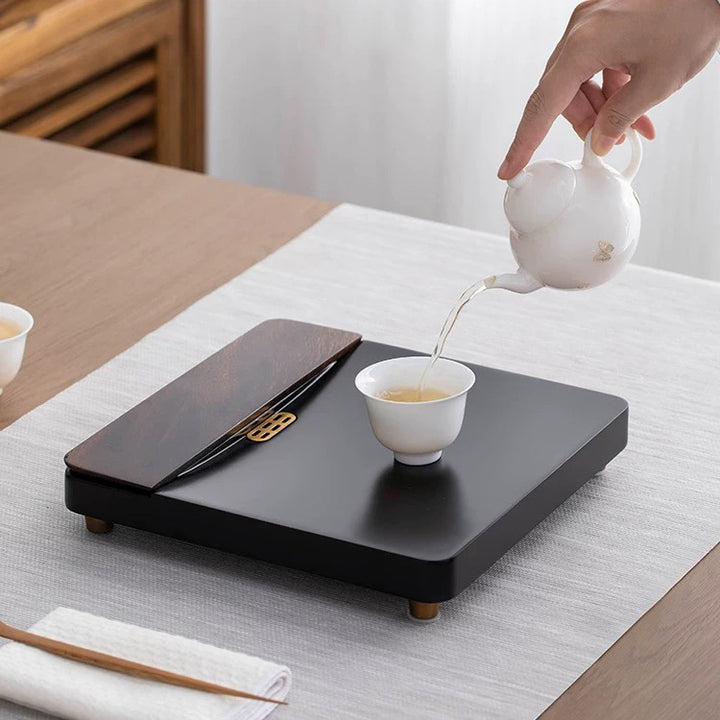 Zen Spirit - Heavy Bamboo tea tray with drainer - Teaware Space