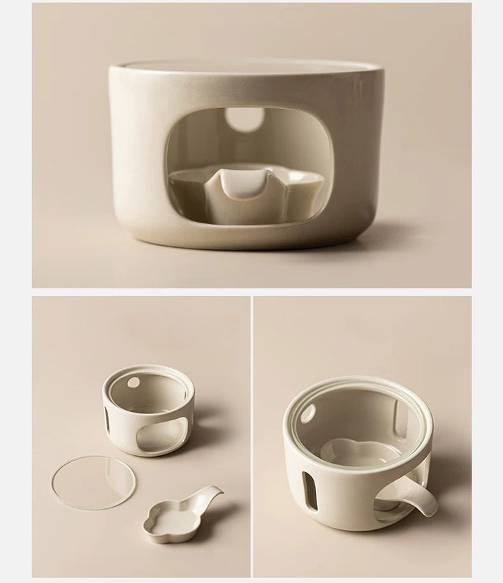 Tranquility | Portable Zisha teapot with candle stove set - Teaware Space