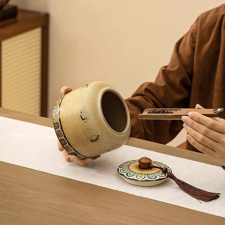 Flying Apsaras - Mogao Grottoes handmade tea container