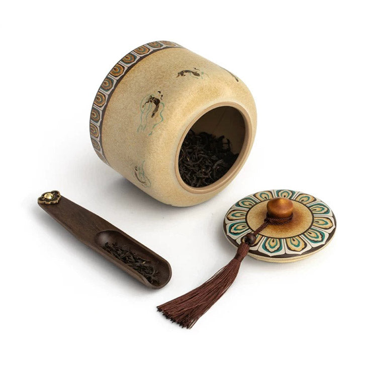 Flying Apsaras - Mogao Grottoes handmade tea container