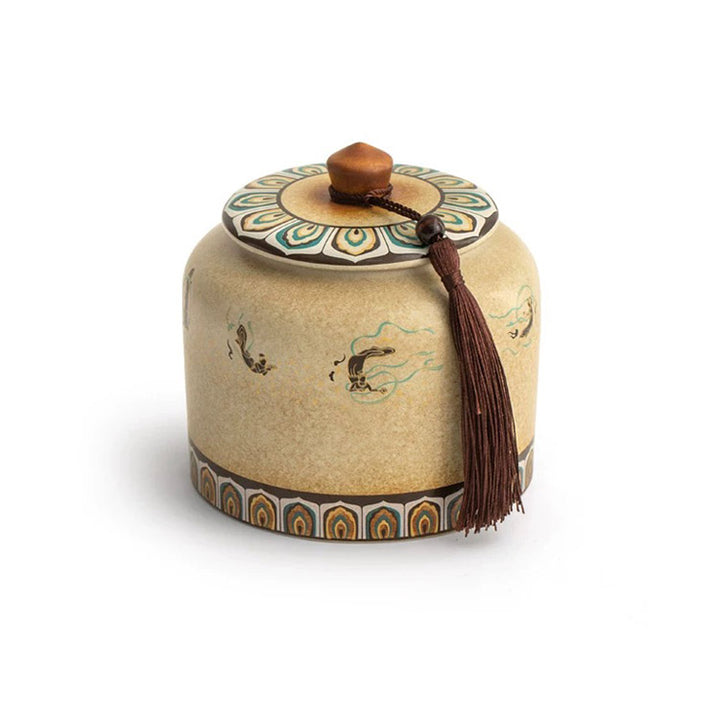 Flying Apsaras - Mogao Grottoes handmade tea container