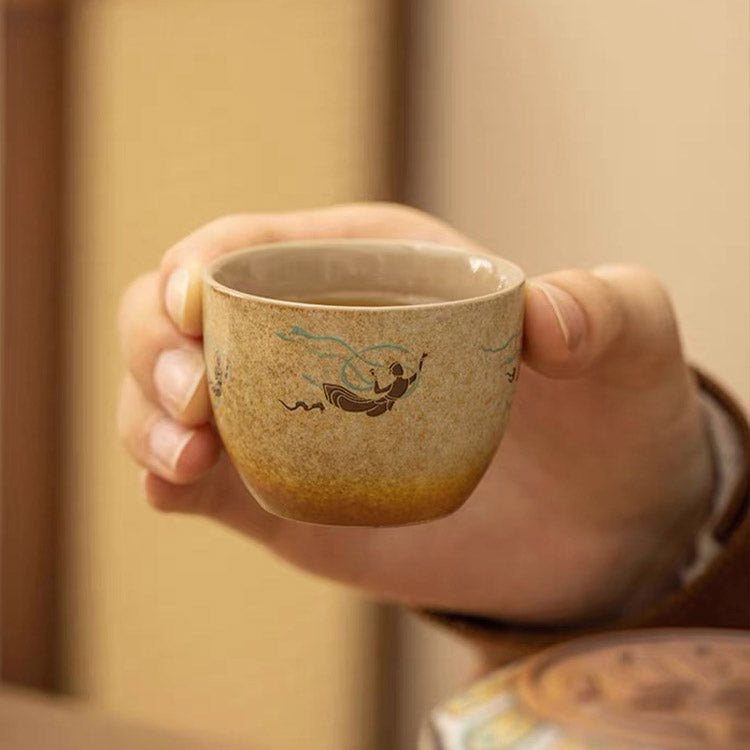 Flying Apsaras - Dunhuang portable tea set for two