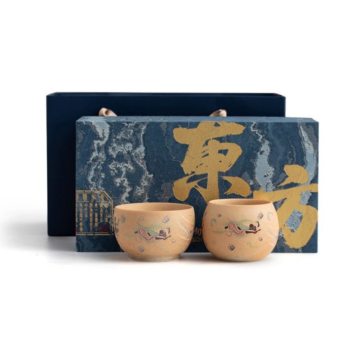 Dance with the flow - Handmade Chinese Gaiwan tea set