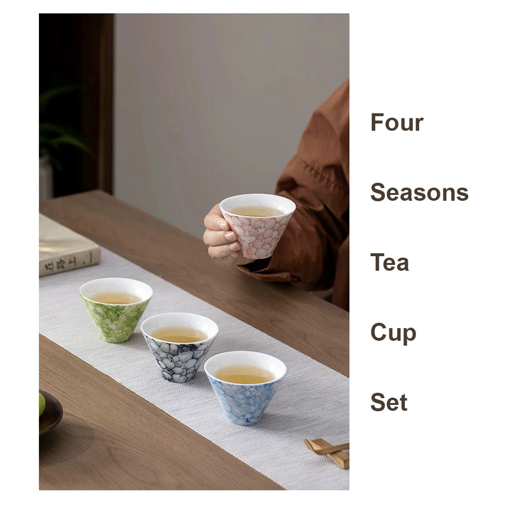 Four seasons tea cups set of 4 | Tea gift set