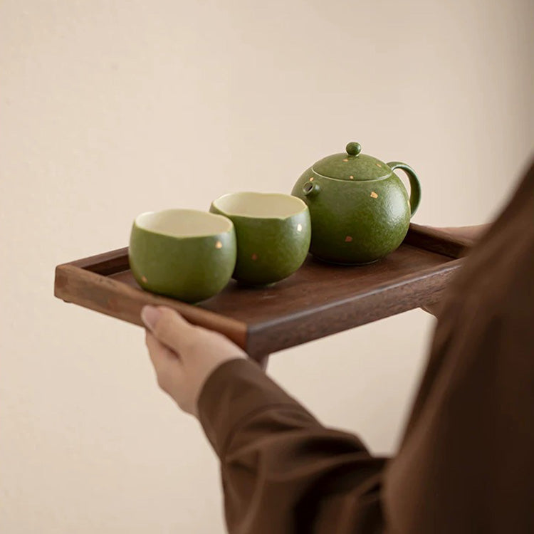 Service à thé chinois vintage Sancai Gaiwan