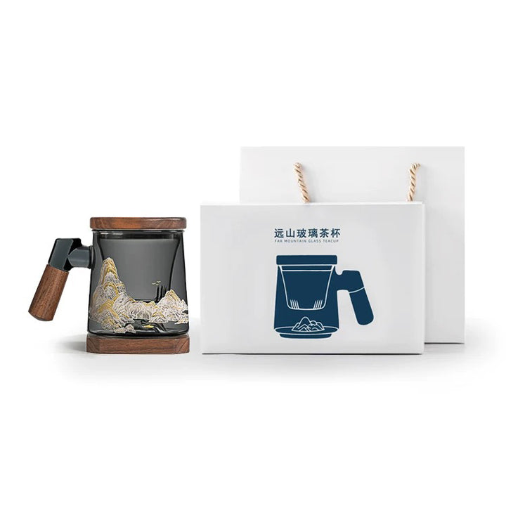 Peak and pit - 3D mountain glass tea cup 400ml