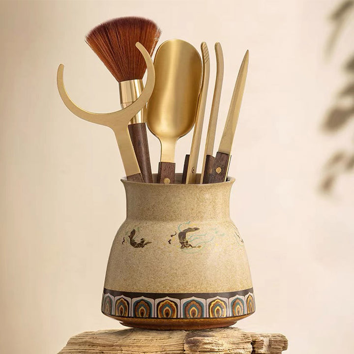 Flying Apsaras - Chinese Tea Ceremony Six Gentlemen Tea Tool Set
