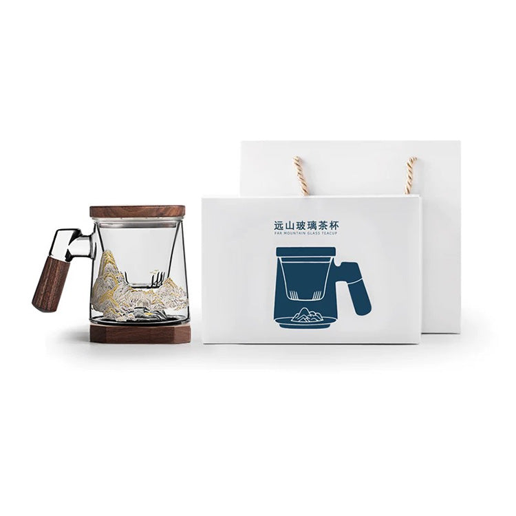Peak and pit - 3D mountain glass tea cup 400ml