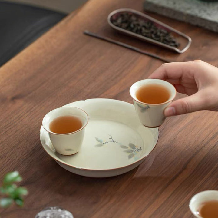 Nature's Garden - Handmade teapot with tray set