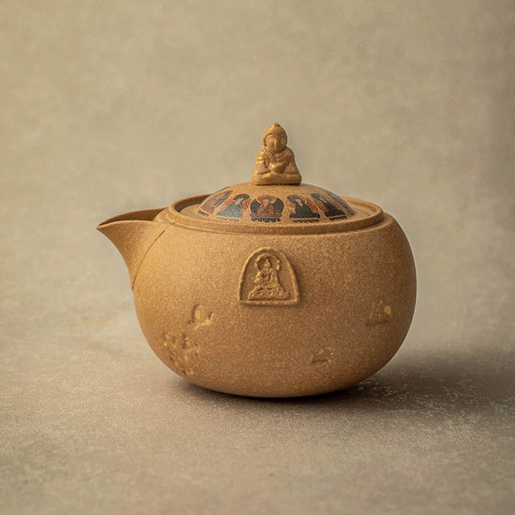 Thousand Buddha - Handmade portable tea set for couple - Teaware Space