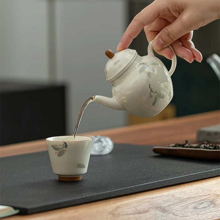 Nature's Garden - Handmade teapot with tray set