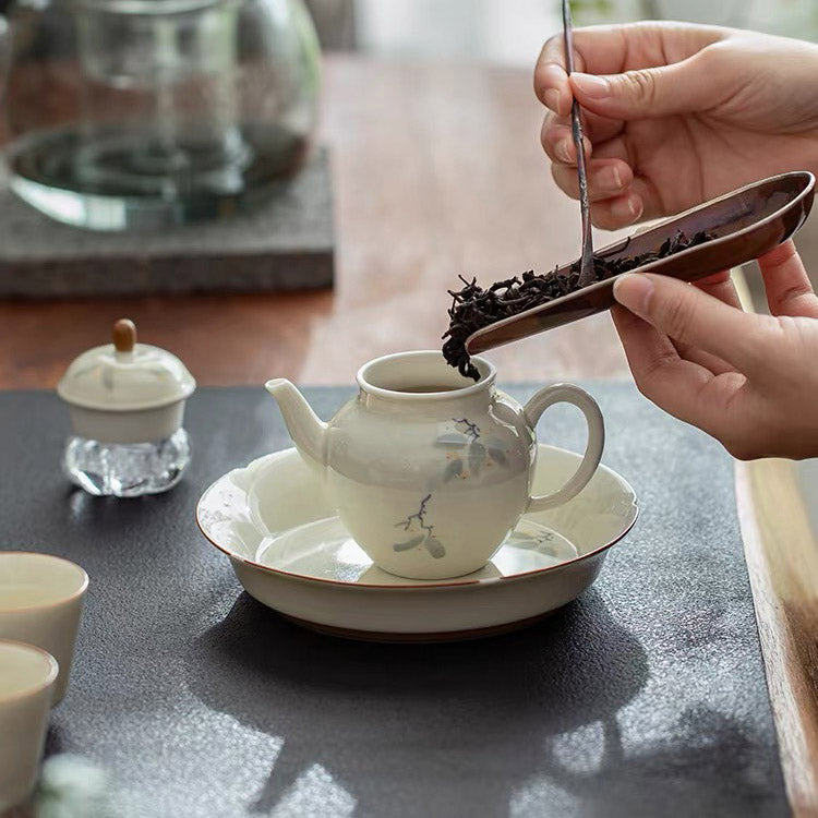 Nature's Garden - Handmade teapot with tray set