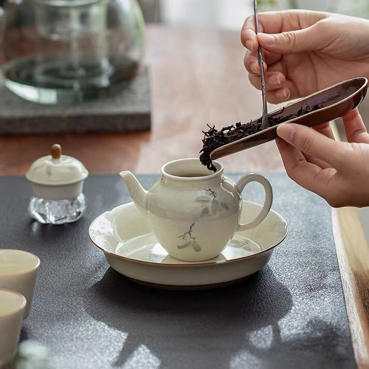 Nature's Garden - Handmade teapot with tray set