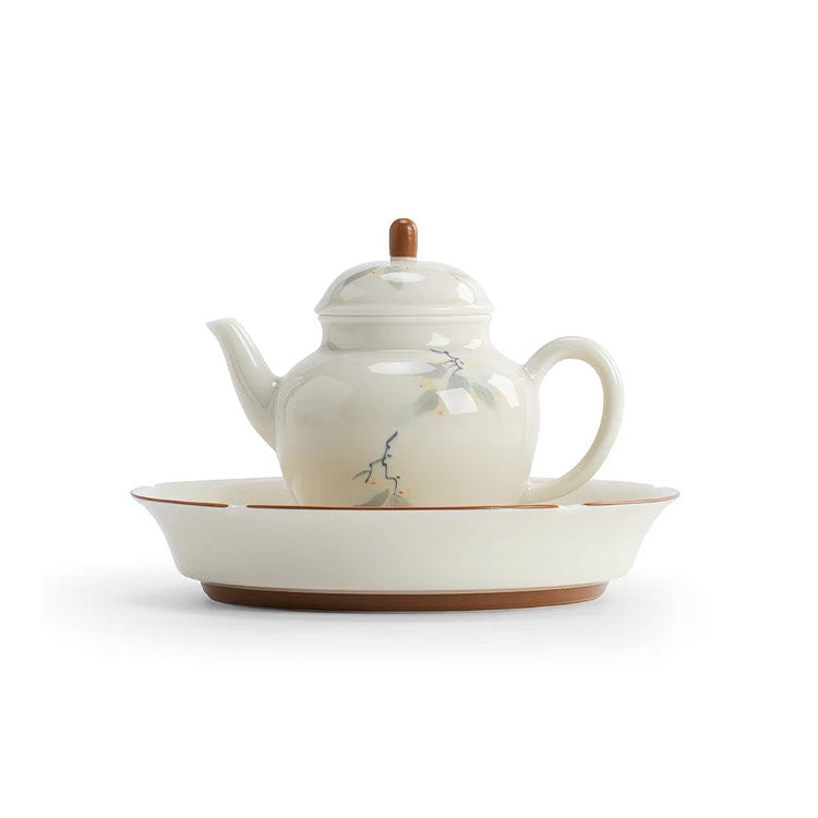 Nature's Garden - Handmade teapot with tray set