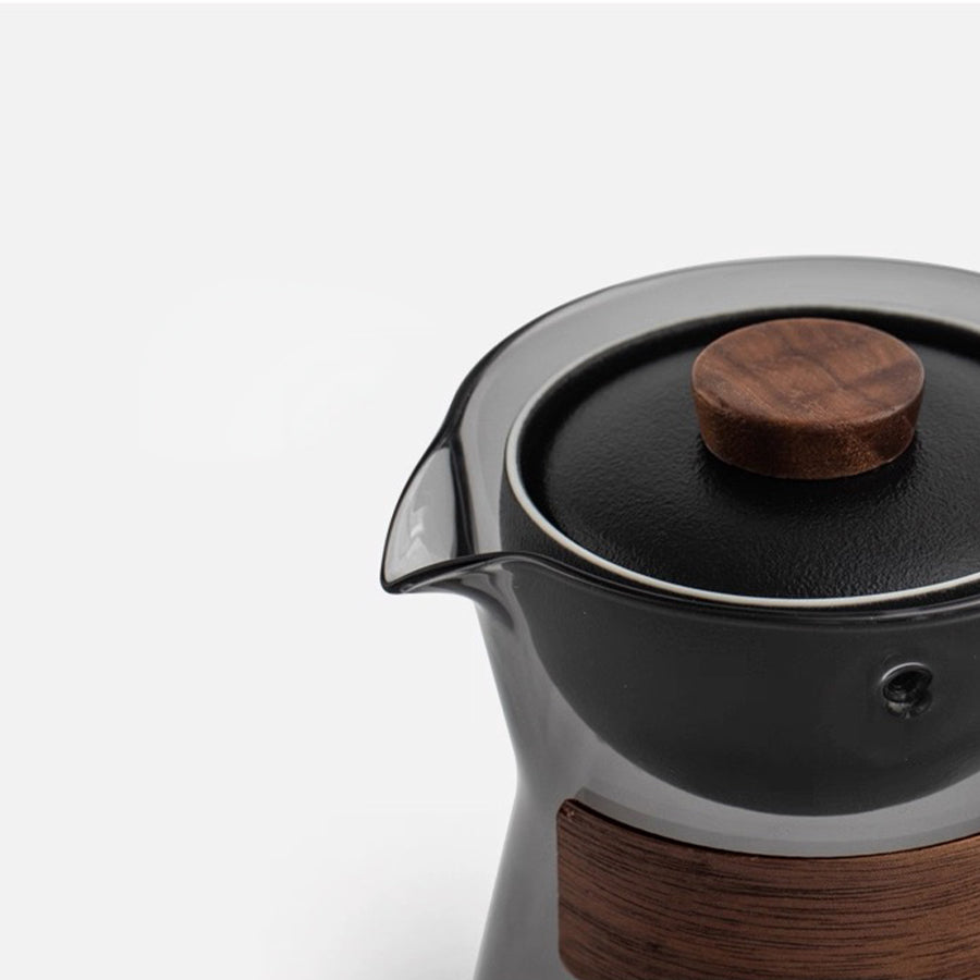 Comfy Hill - Glass rotate travel tea set with case