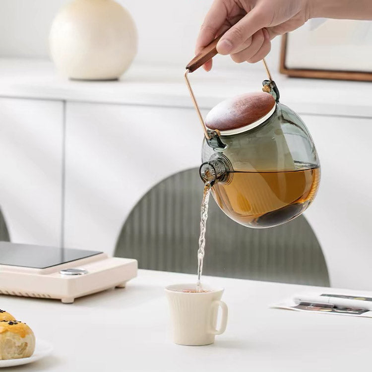 Half seen - Modern Glass tea kettle with Electric stove