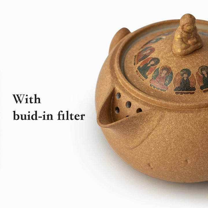 Thousand Buddha - Handmade portable tea set for couple - Teaware Space