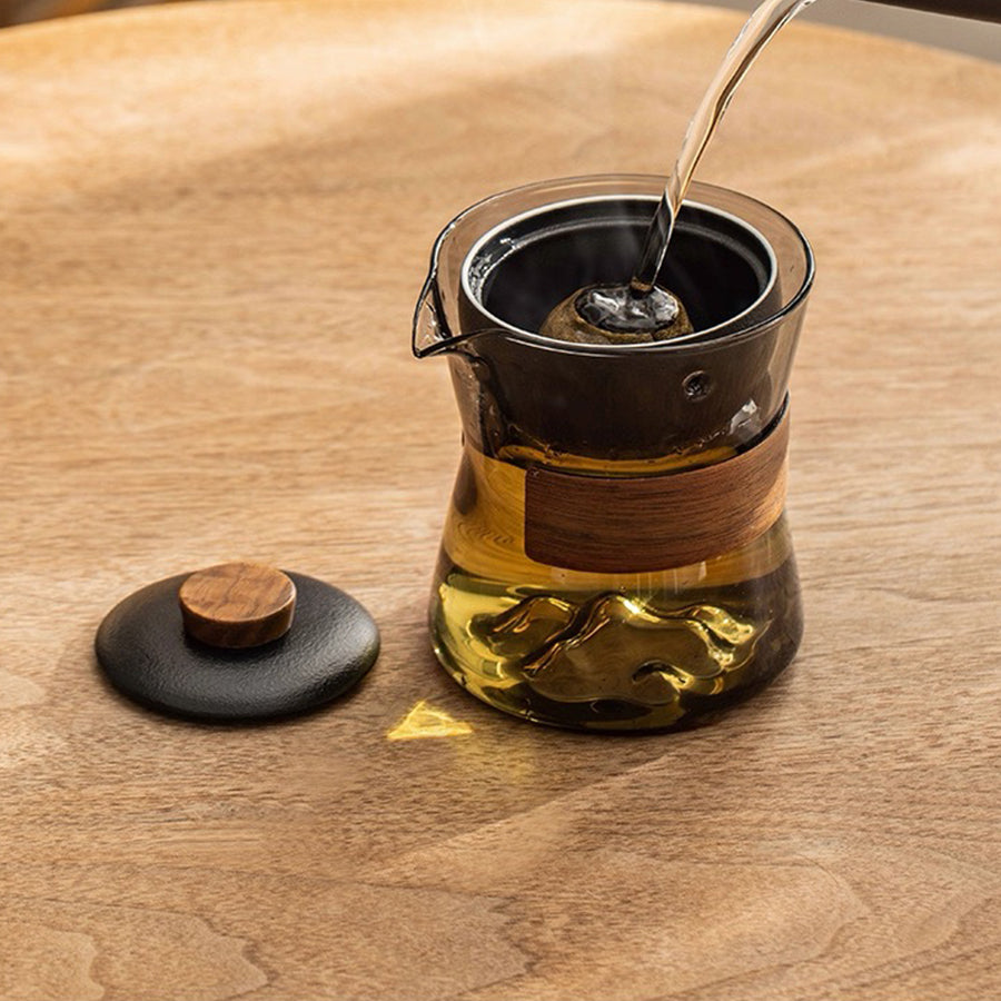 Comfy Hill - Glass rotate travel tea set with case - Teaware Space