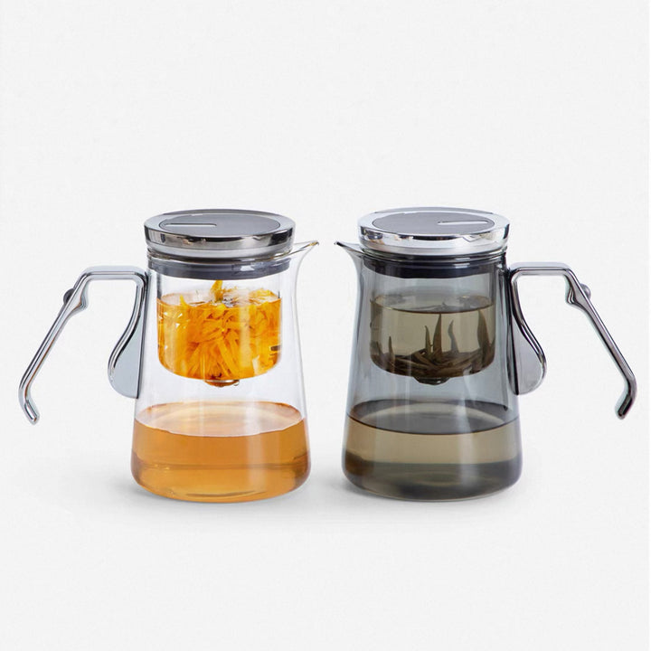 Théière automatique en verre | Pichet fleur/thé/café | Cadeau d'anniversaire