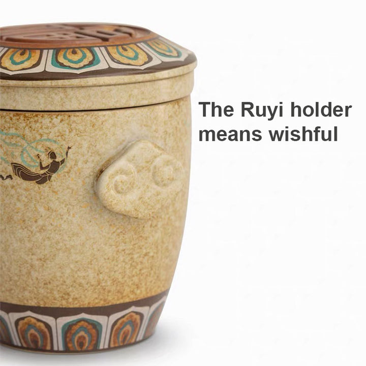 Flying Apsaras - Dunhuang portable tea set for two