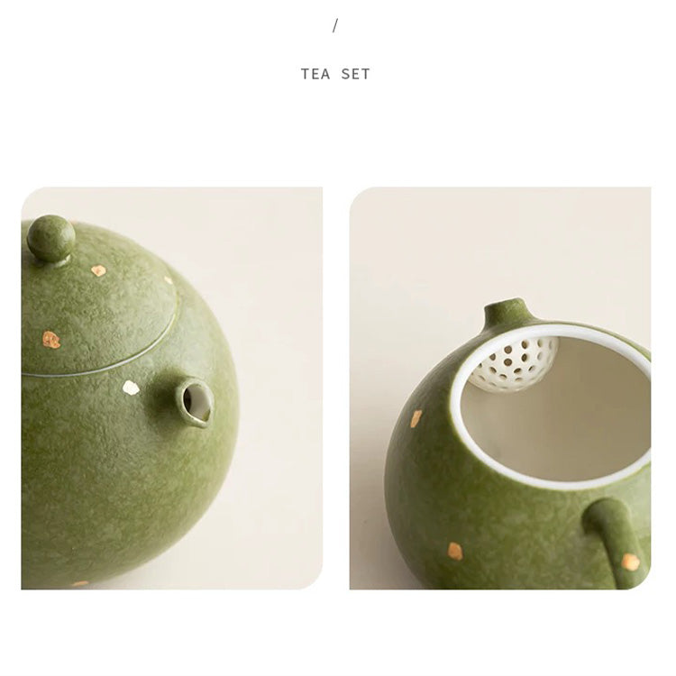 Service à thé chinois vintage Sancai Gaiwan