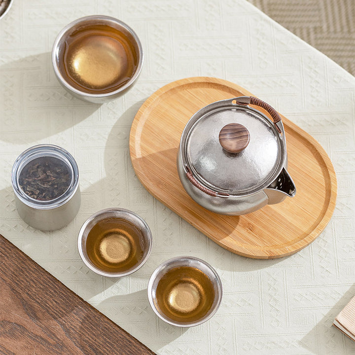 Ti Simple - Titanium travel teapot set for camping