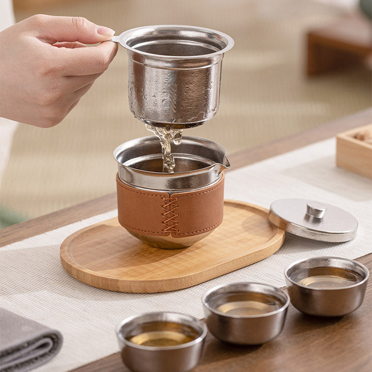 The Explorer  - Titanium tea set with case for hiking