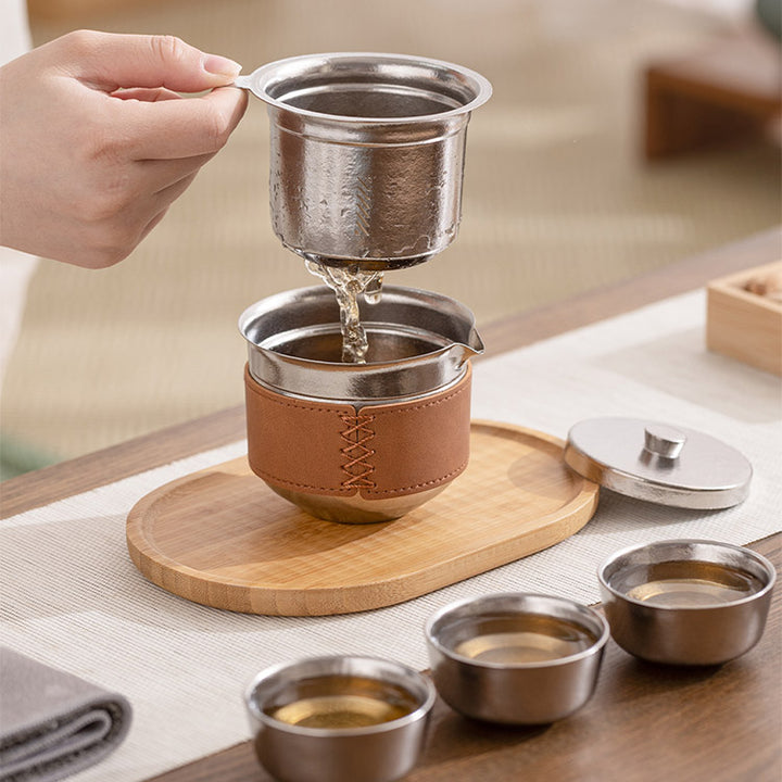 The Explorer  - Titanium tea set with case for hiking