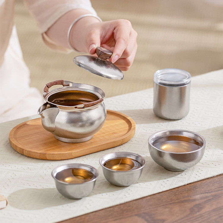 Ti Simple - Titanium travel teapot set for camping