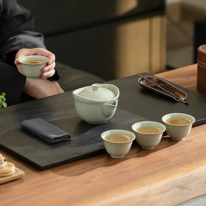 Floating Mist - Handmade Ruyao tea pot - Teaware Space