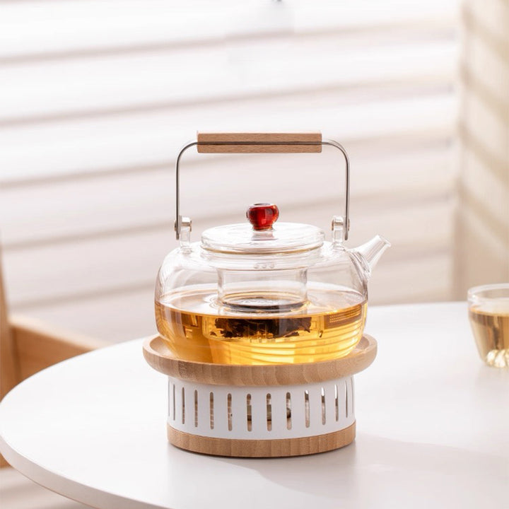 The zen seeker - Boho glass kettle with warmer