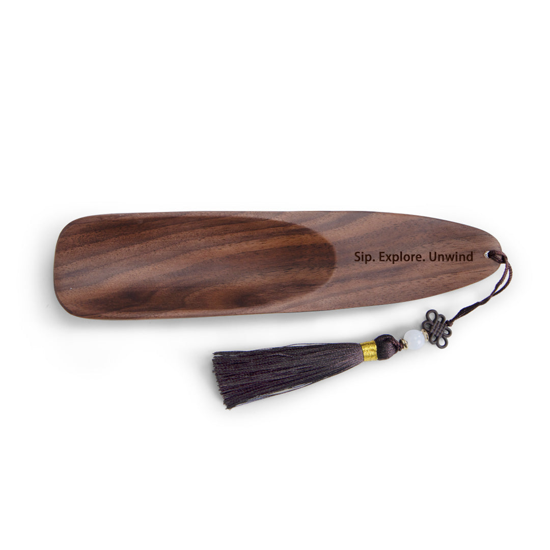 Custom tea ruler |Walnut wood tea spoon for tea ceremony - Teaware Space