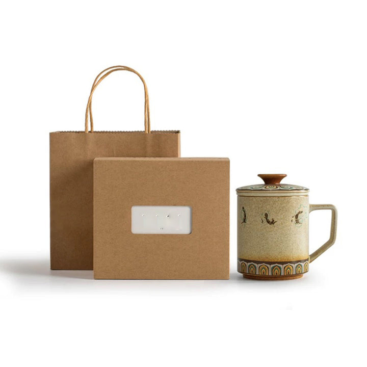 Mogao Grottoes style tea mug with infuser