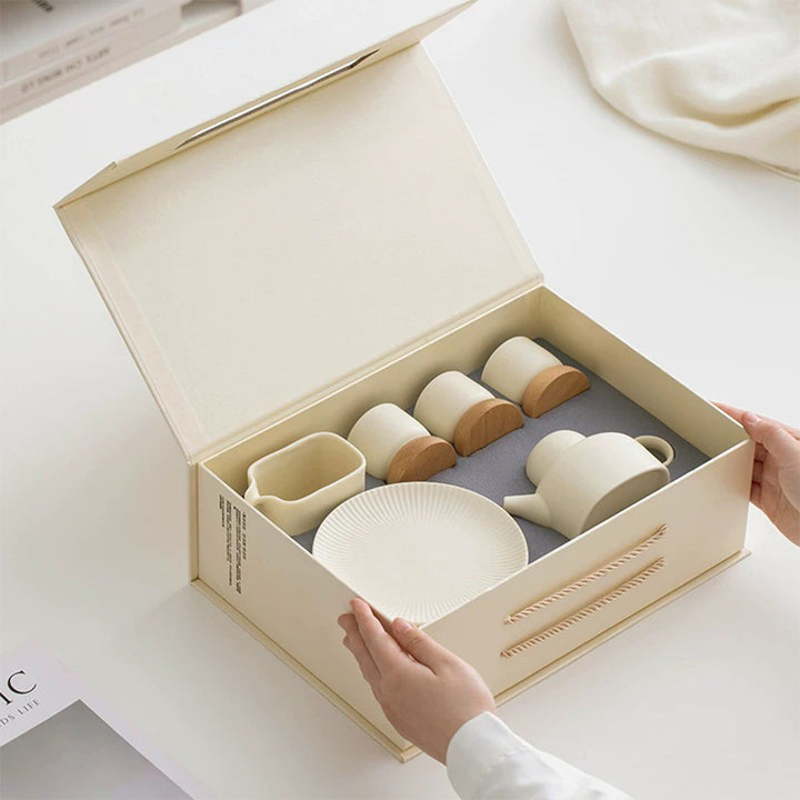 cozy tea set with kettle