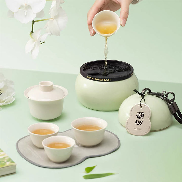 Gourd Box - green travel Gaiwan set for camping