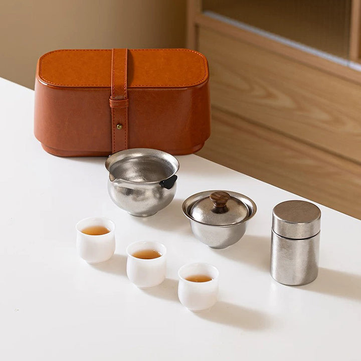 Essence | Titanium Gaiwan Tea Set with tea tin