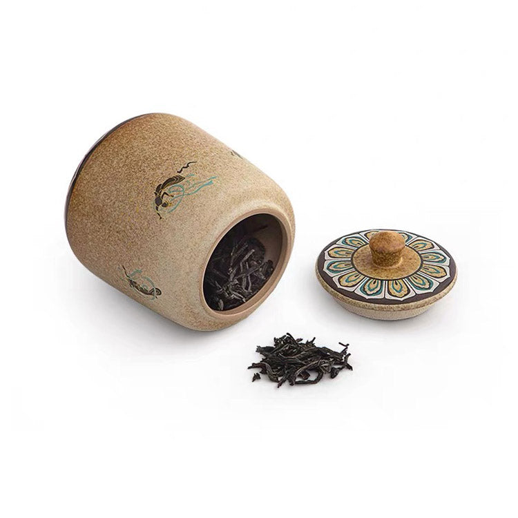 Flying Apsaras - Mogao Grottoes handmade tea tin