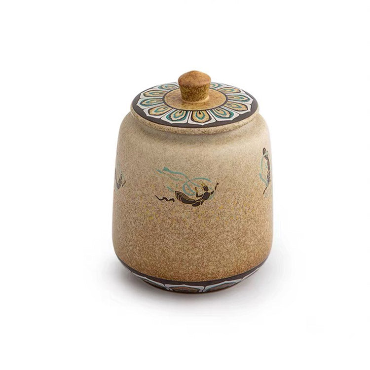 Flying Apsaras - Mogao Grottoes handmade tea tin