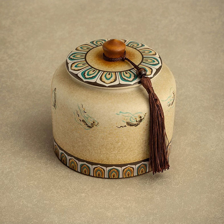 Flying Apsaras - Mogao Grottoes handmade tea container