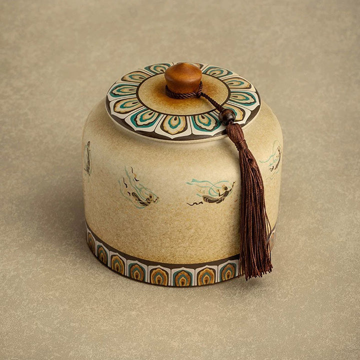Flying Apsaras - Mogao Grottoes handmade tea container