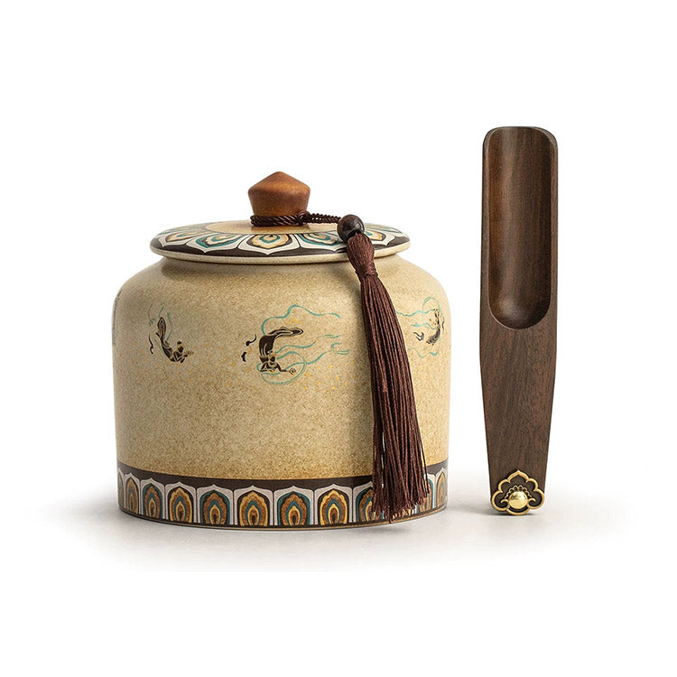 Flying Apsaras - Mogao Grottoes handmade tea container