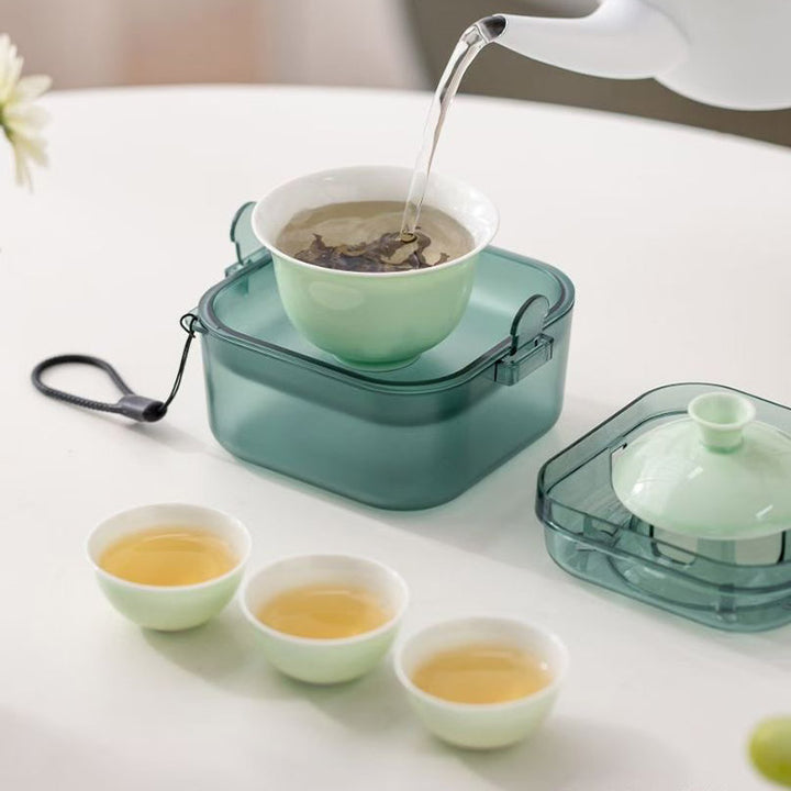 Cozy Corner - Green Gaiwan tea set with mini tray