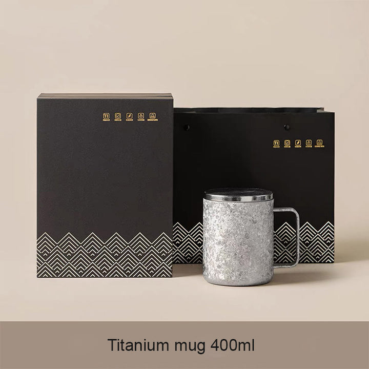 Unbreakable - Black Titanium tea infuser mug with lid